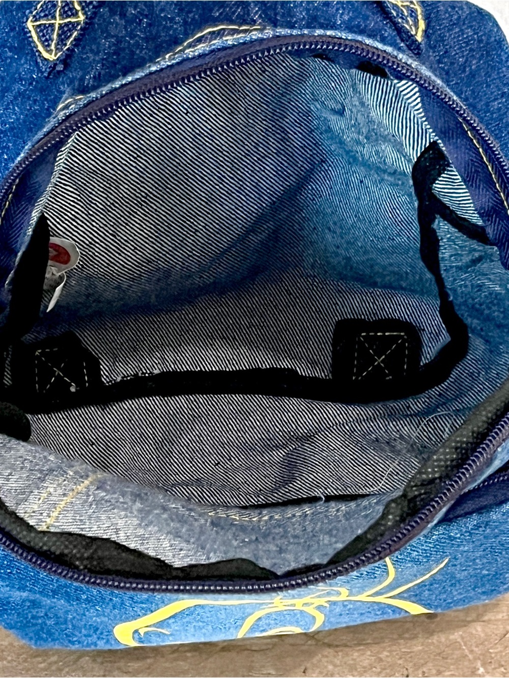 Vintage Looney Tunes Tweety Bird Blue Denim Mini Backpack - Picture 6 of 8